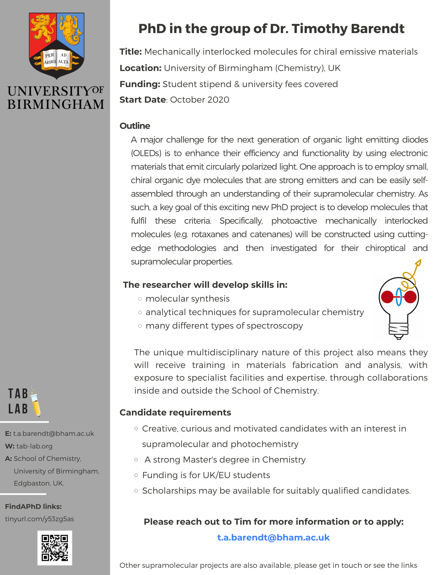 New PhD position available! – The TAB Lab